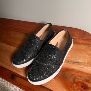 Fevery Sole Sparkling Black Women's Slip-On Sneakers | Casual Comfort Shoes